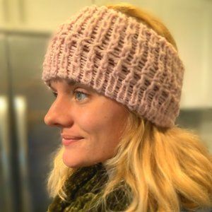 Dusty Rose Knit Headband